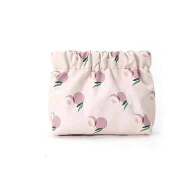 Imagem de Bolsa de cosméticos portátil com fecho de pressão, impressão automática, mini porta-chaves e bolsa de armazenamento de batom, Multicor, Tendência