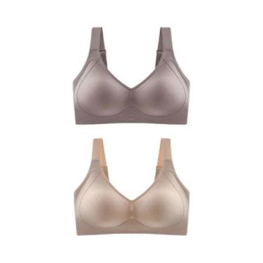 Imagem de Sutiã Sem Costura De Grande Tamanho Para Mulheres, Suporte Suave, Sem 