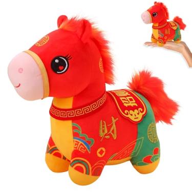 Imagem de Ornamentos de cavalo de ano novo chinês de 2026, estatuetas de mascote de cavalo do zodíaco, decoração de ano novo lunar, ano do cavalo, sorte, feng shui, pingente, sorte, riqueza, bênção, presentes