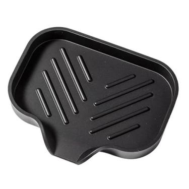 Imagem de 1 suporte de saboneteira de silicone, suporte de drenagem simples sem broca, acessórios de banheiro, rack de armazenamento - preto