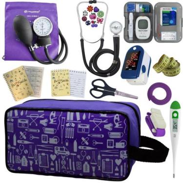 Imagem de Kit De Enfermagem Completo Medidor Glicose Aparelho Pressao - PREMIUM,