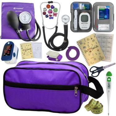 Imagem de Kit De Enfermagem Completo Medidor Glicose Aparelho Pressao - PREMIUM,