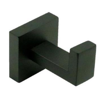 Imagem de Cabide Gancho Banheiro Italy line Eterna Inox Preto Black Il17498