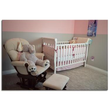 Imagem de Pôster de berçário Impressão em tela de berço Arte de parede para casa 1 painéis Decorações não ramificadas 30,5 x 20,3 cm