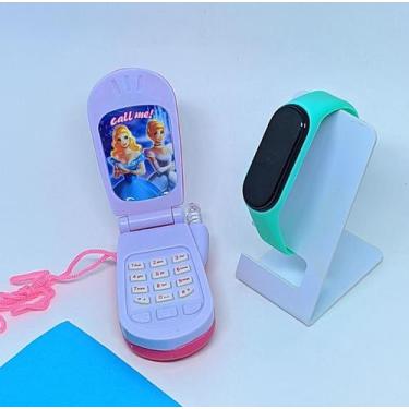 Imagem de Kit Relógio Infantil Digital Prova água Bracelete Sports Watch + Celul