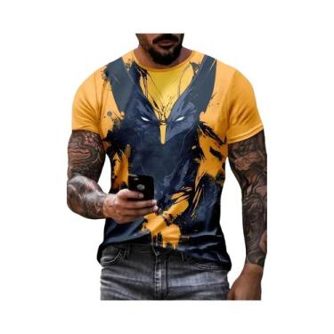 Imagem de Camiseta Gráfica Masculina Marvel Wolverine Verão Fantasia De Super-He