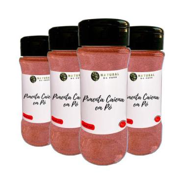 Imagem de Pimenta Caiena em Pó Qualidade Superior Pote com Dosador  Kit 4 60g  -