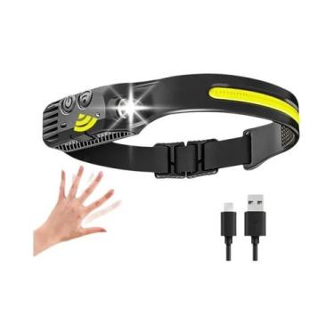 Imagem de Lanterna De Cabeça LED Com 7 Modos XPE+COB, Sensor, Para Pesca E Caça,