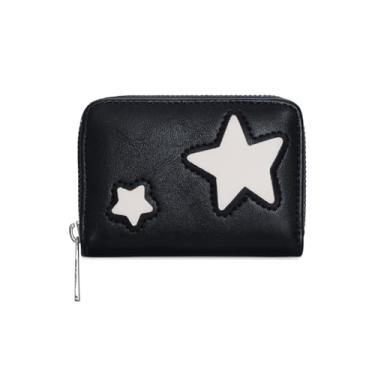 Imagem de Carteira Silver Star – Porta-cartão sanfonado com grande capacidade, 9 compartimentos para cartões, bolso para moedas e compartimento para notas para mulheres, Preto, Cosmetic_case