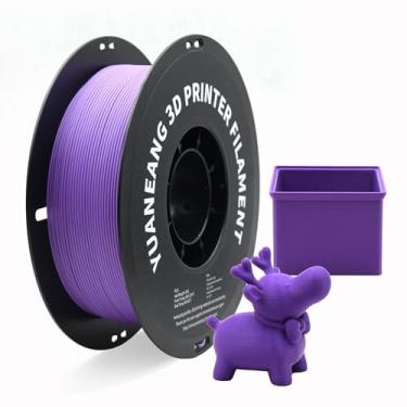 Imagem de YUANEANG Filamento de impressora 3D PLA roxo lavanda fosco 1,75 mm, carretel de 1 kg, acabamento fosco macio não reflexivo, precisão de ± 0,03 mm, baixa deformação e impressão fácil, ideal para