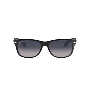 Imagem de Óculos de Sol Ray-Ban Polarizado New Wayfarer 0RB2132 601S78 Tam 55 / Preto Fosco - Lentes Azul Gradiente