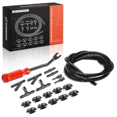 Imagem de A-Premium Kit de bocal de lavagem de para-brisa traseiro compatível com Volkswagen Jetta 2001-2005/2009-2010, Passat, Golf, Tiguan, GTI, R32, Rabbit & Audi A4, A4 Quattro, A6 Quattro, Allroad Quattro