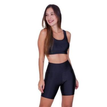 Imagem de Conjunto Top e Short 3D Academia Fitness Michelle-Feminino