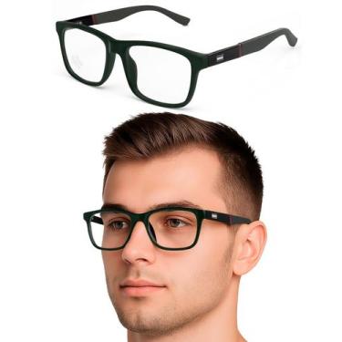Imagem de Oculos Masculino Para Grau Armação Esporte Fino Armação Retangular E13