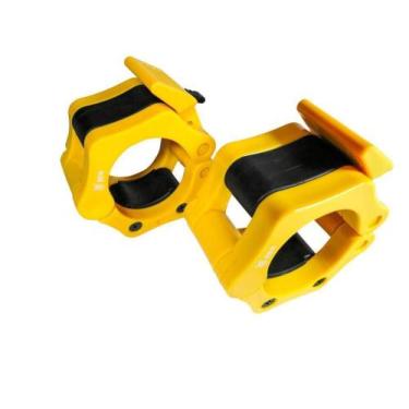 Imagem de Presilha para Barra Olímpica Lock Jaw Par 50mm Odin Fit, Amarelo