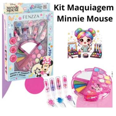 Imagem de Kit de Maquiagem Infantil Sombras Batom e Acessórios Menina - Fenzza