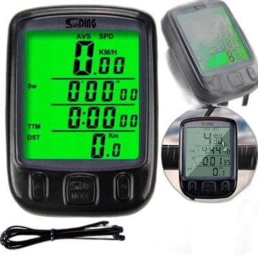 Imagem de Velocímetro Bicicleta Medição Tempo E Distância Luz Noturna