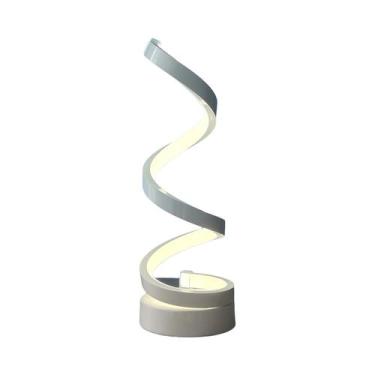 Imagem de Lâmpada De Mesa LED Espiral Ajustável Com Carregamento USB Para Decora