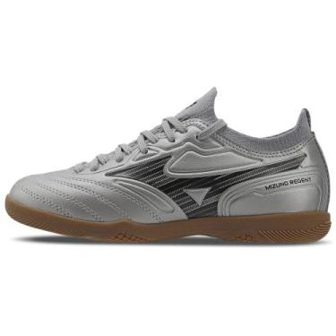 Imagem de Chuteira Futsal Mizuno Regent IN Junior, Prata, 31