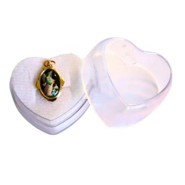 Imagem de Medalha Anjo da Guarda + caixa acrílica coração