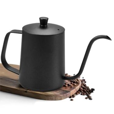 Imagem de Bule Bico de Ganso (600ML), Chaleira Pescoço de Ganso, Chaleira com Pescoço de Ganso Para Café de Aço Inoxidável 304 com Bico Longo Estreito