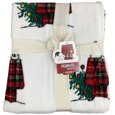 Imagem de Berkshire Blanket Cobertor de inverno & Home Co Peanuts, poliéster (branco - casinha de cachorro xadrez vermelha, King)