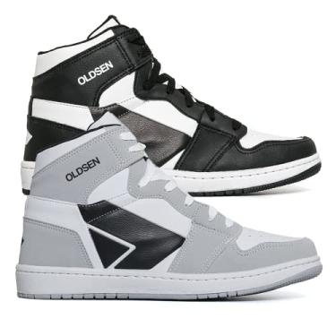 Imagem de kit 2 Tenis Masculino Unissex Botinha Casual street Urbano moda tendencia 34-43