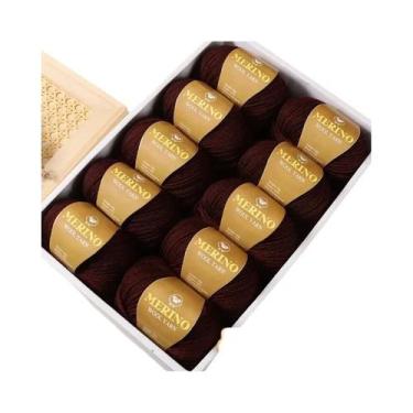 Imagem de Fio De Lã De Alpaca 500g 10 Meadas Fino-Médio 212 Para Tricô De Suéter