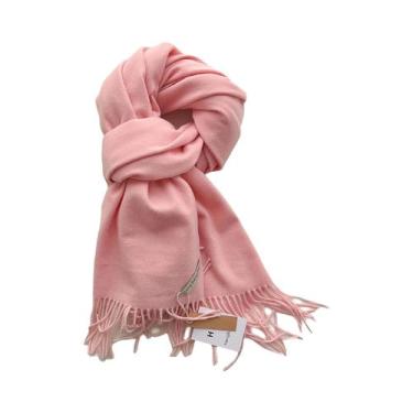 Imagem de Cachecol Feminino Longo De Lã Quente Para Inverno, Xale De Caxemira, P