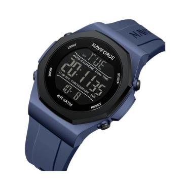 Imagem de Relógio Digital Esportivo Masculino NAVIFORCE Com Mostrador Grande, Lu