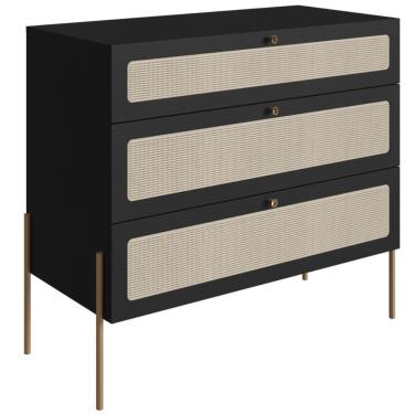 Imagem de Cômoda Com Pés Metálicos Oslo - Nero