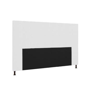 Imagem de Cabeceira Malibu Para Cama Box Queen 160 cm material sintético Branco 