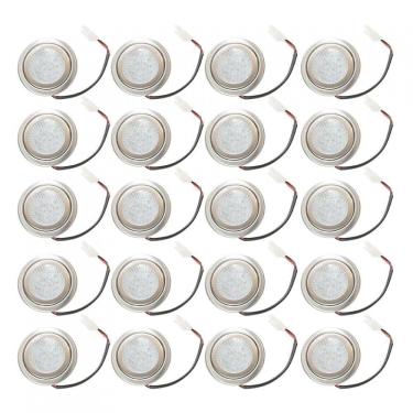 Imagem de Kit Lâmpada Led Redonda Para Coifa Plug Branco - 20 Peças Metálico Bivolt