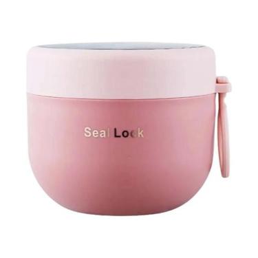 Imagem de Copo Térmico De 20oz Para Overnight Oats, Leite E Sopa, Com Tampa E Co