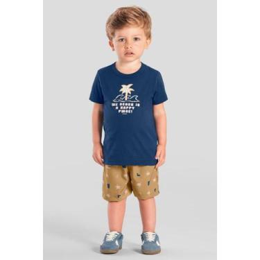 Imagem de Conjunto infantil menino tropical Brandili, 10, Azul