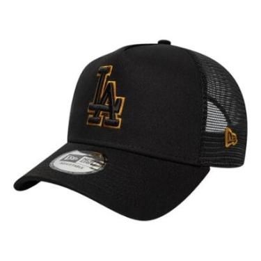 Imagem de Boné New Era 940 A-Frame Trucker Los Angeles Dodgers Preto-Masculino
