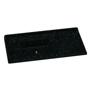 Imagem de Pia De Cozinha Mármore Sintético 100x53cm Multimóveis CR20478 Preto
