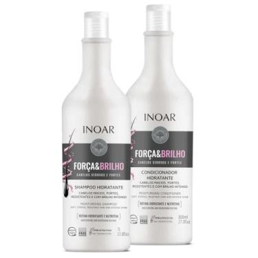 Imagem de Kit Shampoo 1l + Condicionador 800ml Força e Brilho Inoar