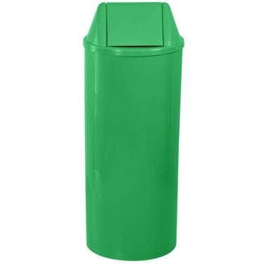 Imagem de Lixeira de Plástico Verde 70x30cm com Tampa Vai Vem 50 Litros Eb27vd Jsn Cesto Plastico 70x30 Cm