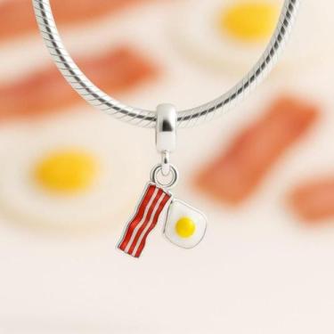 Imagem de Berloque Ovo Bacon em Prata 925 - MIT Joias, Ovo, Bacon