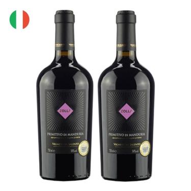 Imagem de Kit 2 Vinhos Zolla Primitivo di Manduria Tinto Itália 750ml