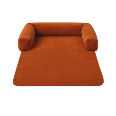Imagem de Caminha Veludo Premium Pet Cachorro para Sofá 72x90 Terracota - AMOFAD