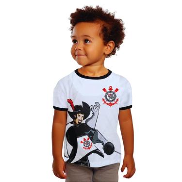 Imagem de Camiseta Infantil Corinthians Mascote Mosqueteiro Oficial