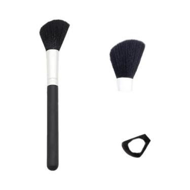 Imagem de Pincel Profissional Multifuncional Preto Para Pó, Base, Blush, Bronzer