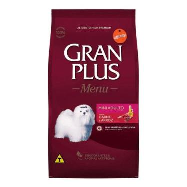 Imagem de Ração Menu Gran Plus para Cães Adultos Raças Mini sabor Carne e Arroz