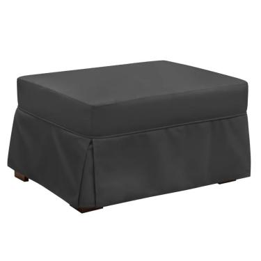 Imagem de Puff Cama Solteiro Lúcia Suede D05 Cinza Escuro - Mpozenato