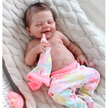 Imagem de Boneca reborn,boneca bebê reborne realista,50cm 20" Menino/menina - Macio Completa Silicone Corpo Macio Boneca Bebê Reborn Realistas Laváveis Com Roupas Garrafa De Leite Teat Acessórios,Meninas