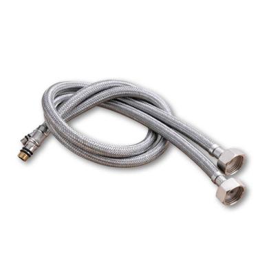 Imagem de Rabicho Engate Mangueira Flexivel Par Pia Torneira 80cm Misturador Monocomando Agua Fria Quente Banheiro Cozinha