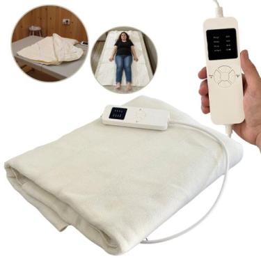 Imagem de Lençol Térmico Solteiro 150x80cm 4 Ajustes de Temperatura e Timer Elét