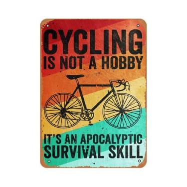 Imagem de Placa De Metal Vintage Com Tema De Ciclismo, Pintura Em Ferro Para Dec